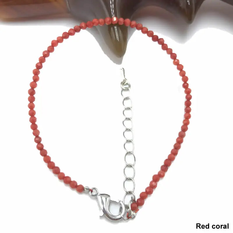 High Quality Natural Stone 2-3mm Handmade Micro Faced Beads Women's Agate Crystal Zircon Bracelet Jewelry Gift