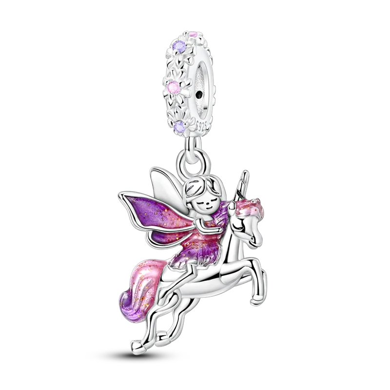 Original-Charm-Perle aus 925er-Sterlingsilber mit eingelegtem Zirkonium, Schleife, Liebesherz, Ballon-Anhänger, passend für Armbänder, DIY-Schmuckmarkierung