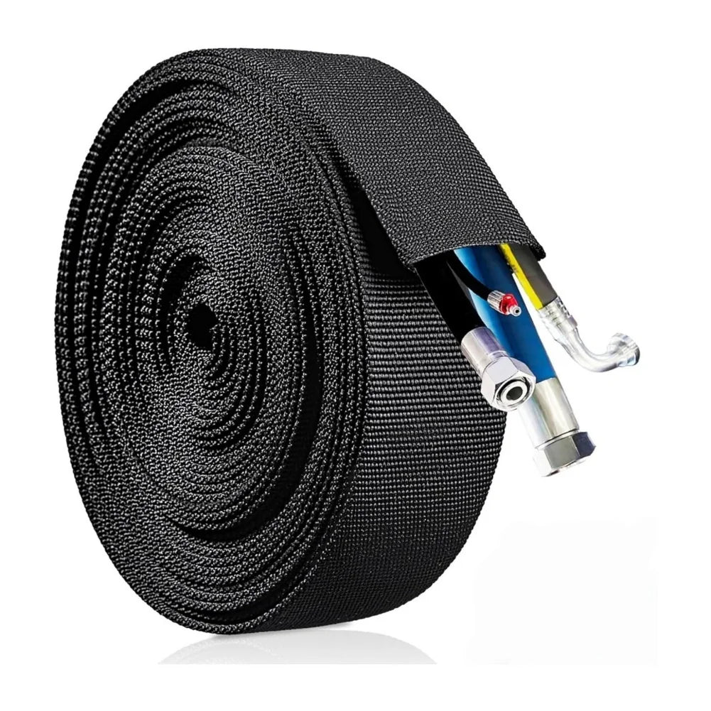 8M Polyester Hydraulikschlauch Schutzhülle Kabelabdeckung Mantelschutz Schwarz Hydraulikschlauch Kabelschutz
