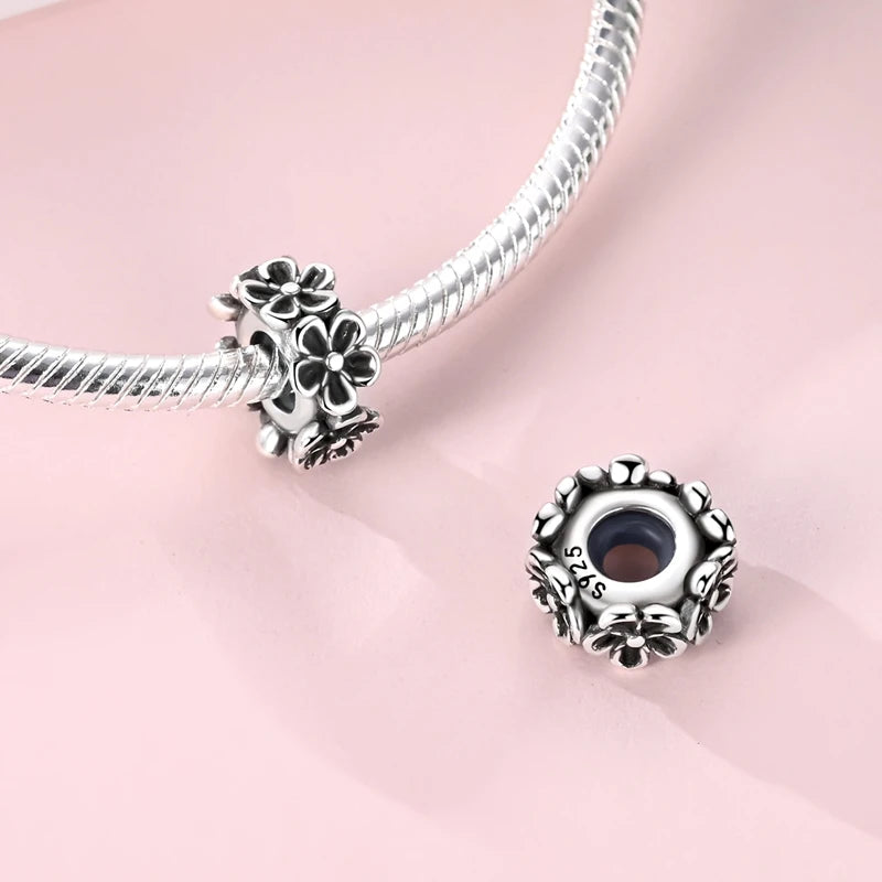925er Sterlingsilber, Gold, Blume, Schmetterling, Leopard, Pfotenklee, Perlen, Zirkon, Schmuck für Halskette, Armband, Geschenk für Frauen und Mädchen