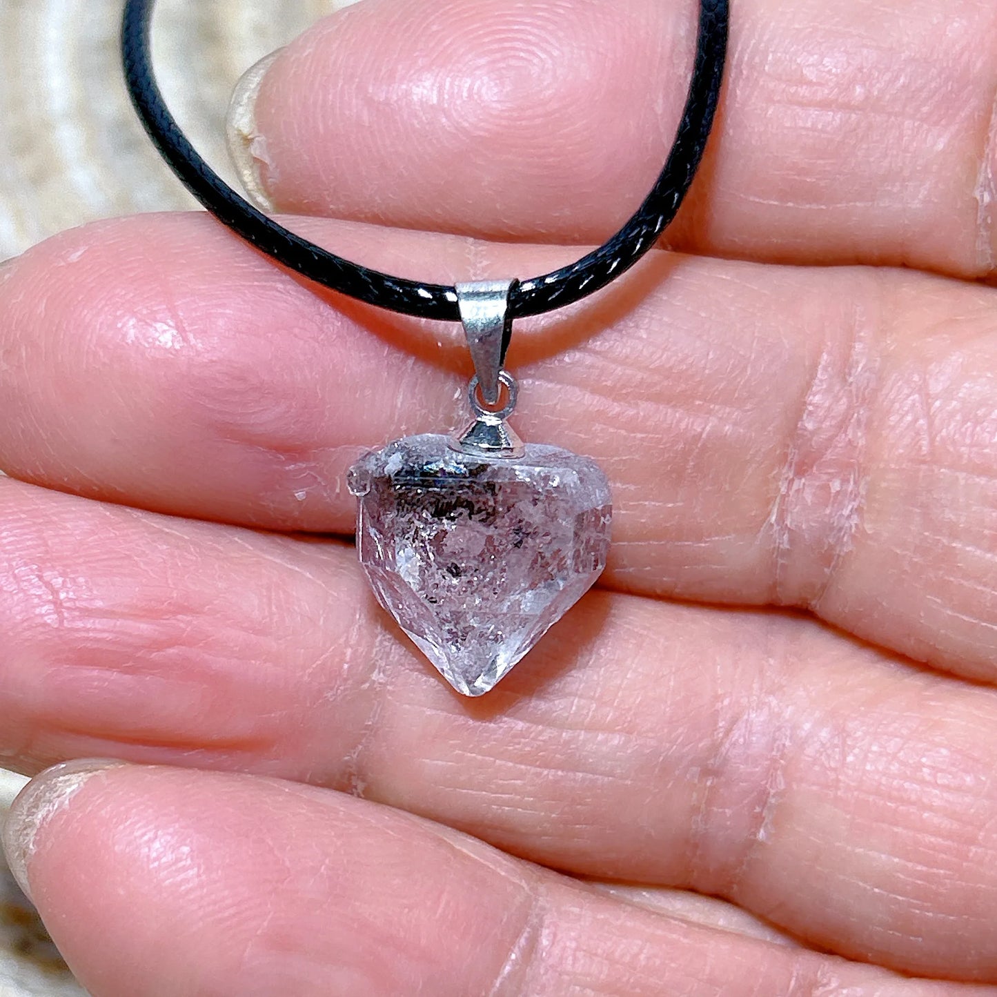 Natürlicher Kristall Herkimer Diamant Zubehör Hängestein Edelsteine Mineral Energie Reiki Heimdekorationen Geschenk Erzkristalle
