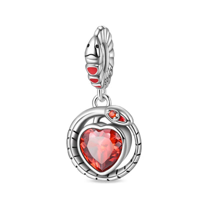 Wunderschöner roter Anhänger aus 925er-Sterlingsilber mit Rosenherz, Krabbe, Feuerwerkskörper, für Mädchen und Jungen, passend für DIY-Armbänder, Halsketten, süße Geschenke
