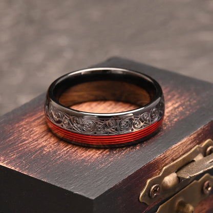 Schwarzer 8 mm Wolframcarbid-Ring für Herren, Ringe, Bague Homme, Pareja de Sundae, Modeschmuck, Eheringe, Verlobungsringe
