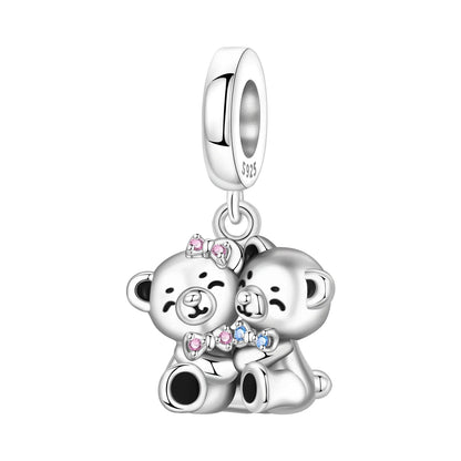 Exquisiter 925 Sterling Silber Panda Chamäleon Waschbär, Koi Welpen Tier-Anhänger Passend für DIY Armband Halskette Premium Party Geschenke