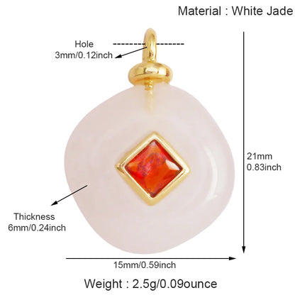 Jade Achat Amethyst Amazonit Wasser Gras Lapis Lazuli Charm Anhänger, 18K echt vergoldet Schmuck für Halskette Handwerk Herstellung S79