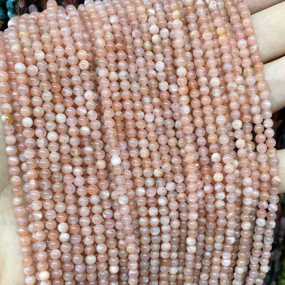 Natürliche Sonnenstein Edelsteine Unregelmäßige Facettierte Rondelle Runde Lose Spacer Perlen Für Schmuck Machen DIY Armband Halskette Zubehör