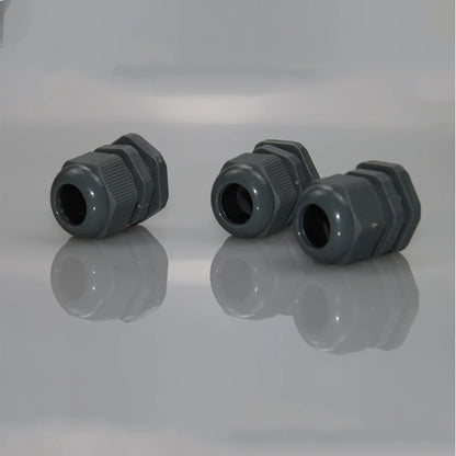 Grauer wasserdichter PG-Verschraubungs-Nylon-Stecker, Knopfbox-Stecker, robuster Steckverbinder, PF7, PG9, PG13,5