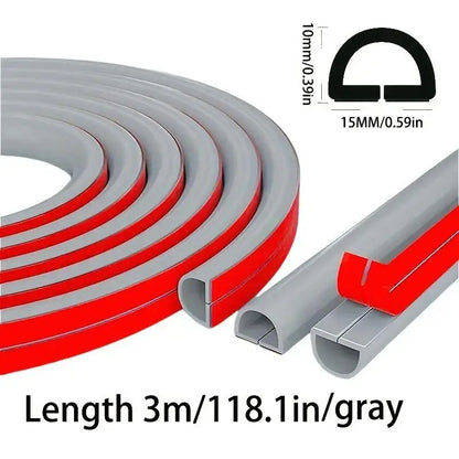 1 Rolle 300 cm Kabelmanagement-Hülle - Selbstklebende PVC-Kabelabdeckung für Wand & Boden, Isolierte Kabelabdeckung