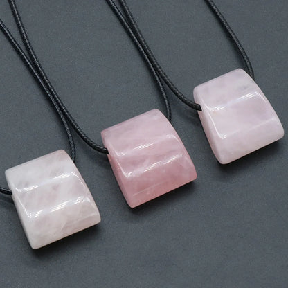 1PC Naturstein Anhänger Halskette Trapez Natürliche Unakites Aventurin Anhänger Halskette für Frauen Jewerly Geschenk