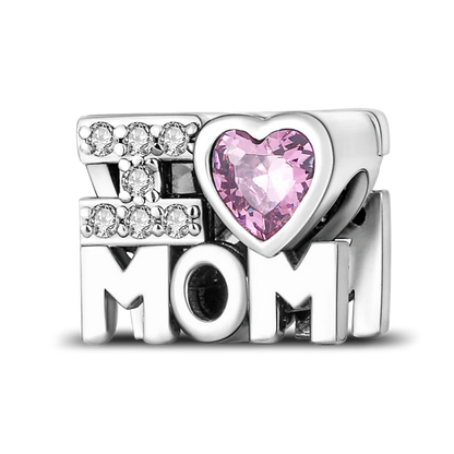 Charm-Perle aus 925er-Sterlingsilber, Mutter-Geschenk, Mutter, Liebe, glückliche Familie, baumelnd, passend für Original-Armreif, Halskette, DIY-Schmuck