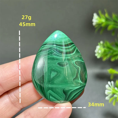 Natürlicher, hochwertiger Malachit in Tropfenform, zum Polieren, DIY, Quarz, Energietherapie, Meditation, Reiki, Hexerei, Heimdekoration, Geschenk