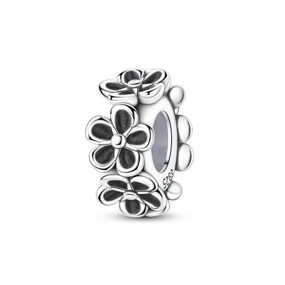 Niedlicher Raupenperlen aus 925er-Sterlingsilber, Schnecke und Bienen, vierblättriges Kleeblatt, baumelnder Charm, passend für Armbänder, bunte Anhänger-Geschenke
