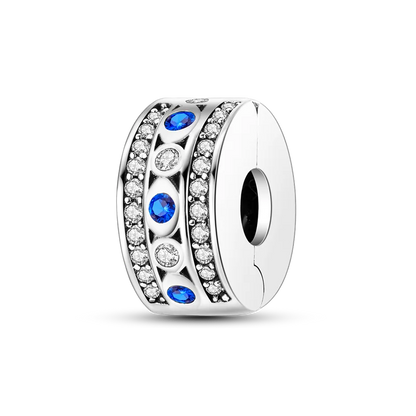 Silberverschluss, 925er-Sterlingsilber, CZ-Pflaster-Clip-Charms, Gänseblümchen-Perlen, Stopper, Sicherheitskette, passend für Original-Armreif, Schmuck-Clip