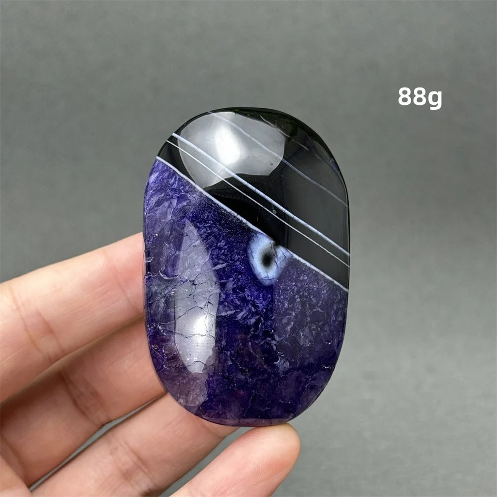 Natürlicher Edelstein Achat Kristall Palm Spielen Mineral Quarz Reiki Heilung Energie Spirituelle Meditation Home Decor Geschenk