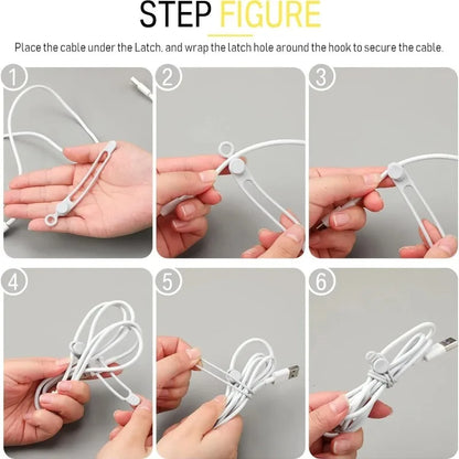 6–120 Stück wiederverwendbare Kabelbinder, flexible Kabel-Organizer-Gurte für Zuhause, Büro, Reisen und elektronische Geräte, Kabelmanagement