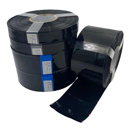1 kg schwarzer PVC-Schrumpfschlauch 18650/21700/26650/32650 Batterie-Schrumpffolie, schwarze Isolierung, Schrumpfschlauch, Schrumpffolie