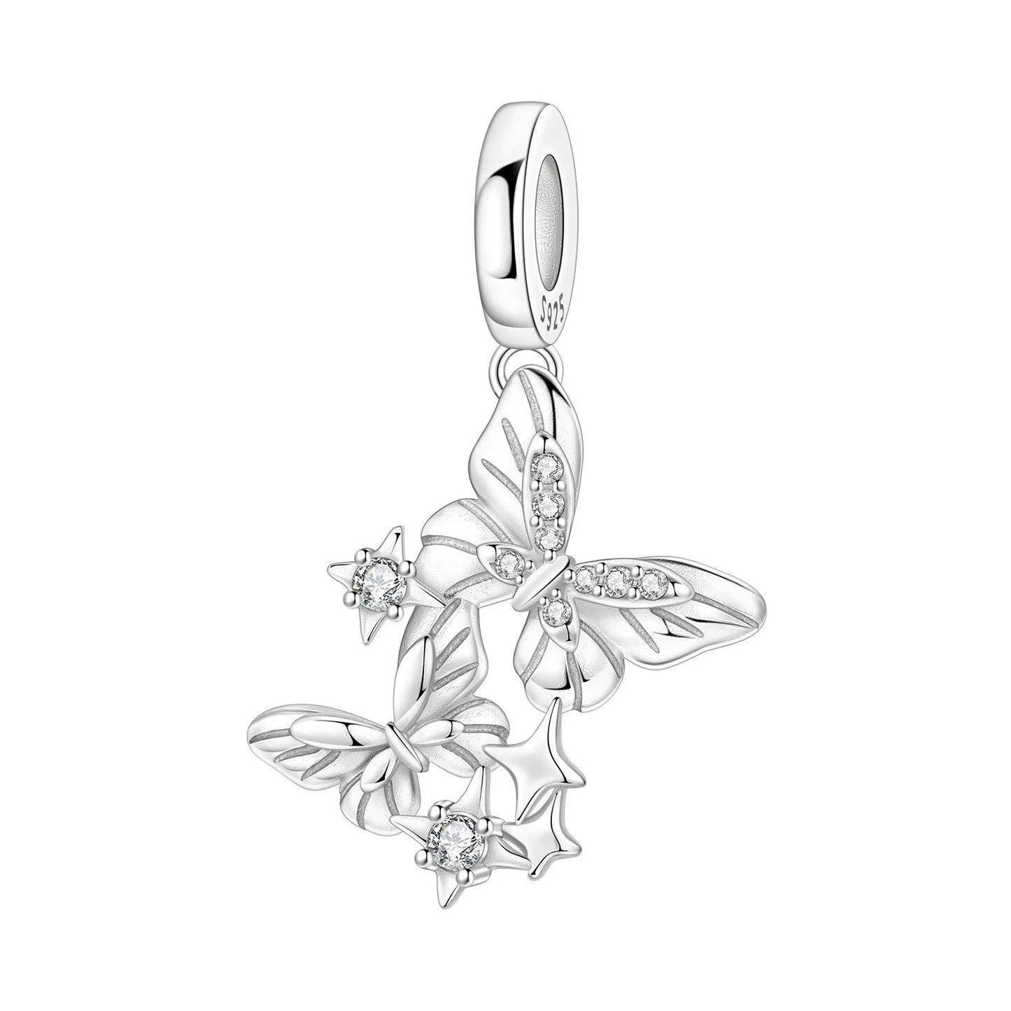 Heißer Verkauf S925 Sterling Silber Zirkon Schmetterling Schlange Anhänger Geburtstag Party Geschenk für Frauen Armreif Armband Halskette DIY Schmuck
