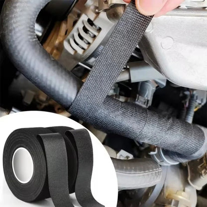 15 Meter hitzebeständiges, flammhemmendes Klebeband, selbstklebendes Coroplast-Gewebeband für Auto-Kabelbaum, Kabelbaum, Schutzband