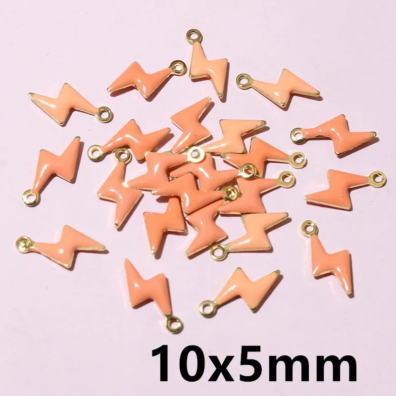 20 Stück Edelstahl Emaille Dolphin Lightning Moon Charms Anhänger für Ohrringe Armband Halskette DIY Schmuck Herstellung Zubehör