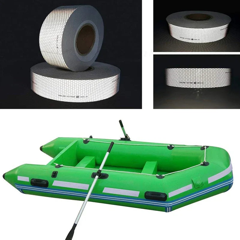 5cm x 1/3/5m hoc hinten sives reflektieren des Solas band für genähte Rettungs ringe oder selbst klebendes Warnband für Kleidung