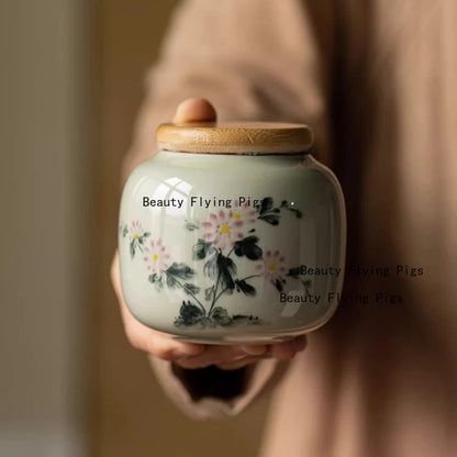 1 Stück Mini-Keramik-Urne für Haustiere, Haustierzähne und Haarsammlung, Gedenkglas für Katzen, Hunde, Hamster, Kaninchen, Urne im chinesischen Stil