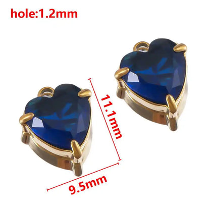 2/5/10 stücke Edelstahl Zirkon Anhänger Herz Blume Charms Für DIY Schmuck Machen Armband Handgemachte Accessoires Großhandel