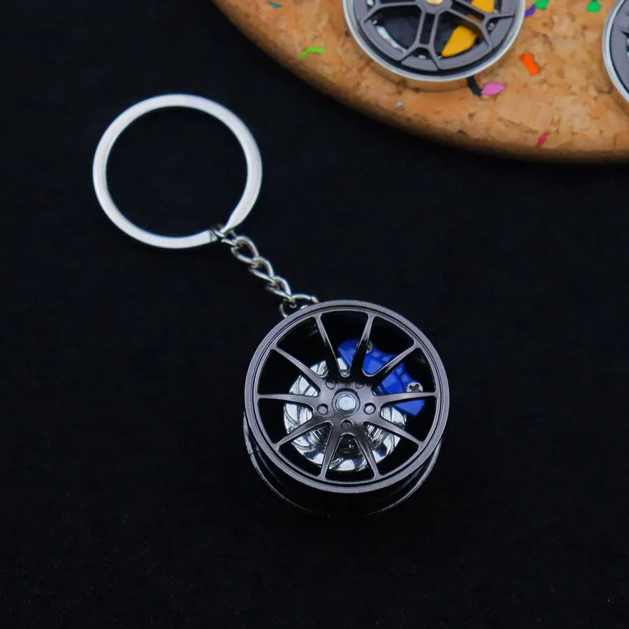 Neue Radnabe Schlüsselanhänger Fidgeting Spinner Mode BBS Metall Auto Metalllager Rotierende Bremse Modell Zappeln Spielzeug Schlüsselanhänger für Männer