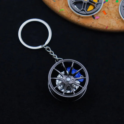 Neue Radnabe Schlüsselanhänger Fidgeting Spinner Mode BBS Metall Auto Metalllager Rotierende Bremse Modell Zappeln Spielzeug Schlüsselanhänger für Männer