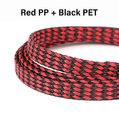 5 Meter PP-Baumwolle + PET-Garn 4mm 8mm 12mm Expandierter Geflochtener Schlauch Weicher Drahtschutz Isolierte Kabelummantelung Leitungsschutz
