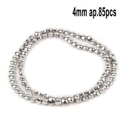 Großhandel AAA Rhodium Hämatit Perlen Charms Herz Stern Rohr Facettierte Runde Unregelmäßige Geometrische Form Perlen Für Schmuck Machen