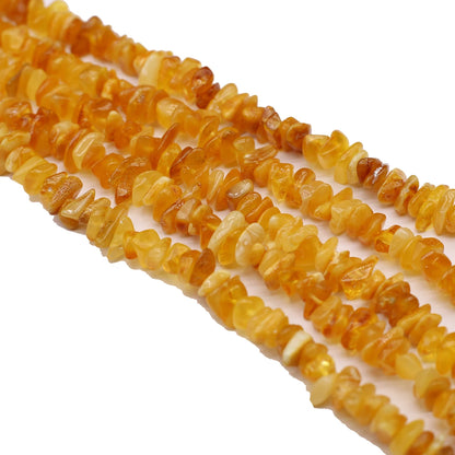38 cm Natürliche Bernstein Stein Perlen Unregelmäßige Freeform Chip Gelb Kies Perlen Für Schmuck Machen DIY Halskette Armband 10x6mm