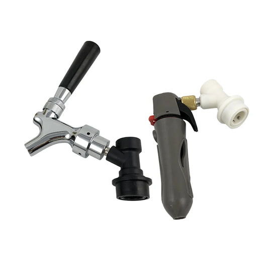 Homebrew Chrom Poliert Draft Bier Tap Wasserhahn mit Co2 Fass Ladegerät Kit Schnell Trennen Montage Für Cornelius Bier Fass