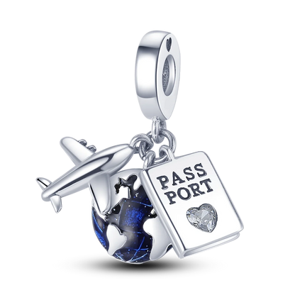 Charm-Anhänger aus Silber 925, blaue Serie, passend für Armbänder, Charms, DIY, originelle Mode-Anhänger für Schmuckherstellung