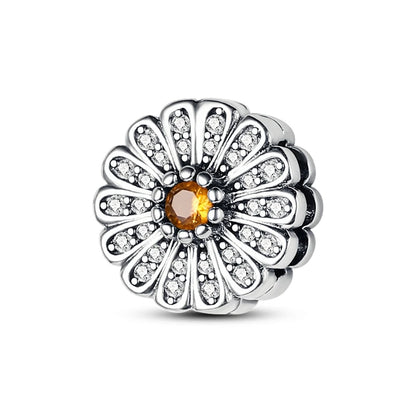 Blumen-Charms aus 925er Silber, Sonnenblumen-Tulpen-Anhänger, passend für Original-Pan-Armbänder zur Herstellung von Schmuck