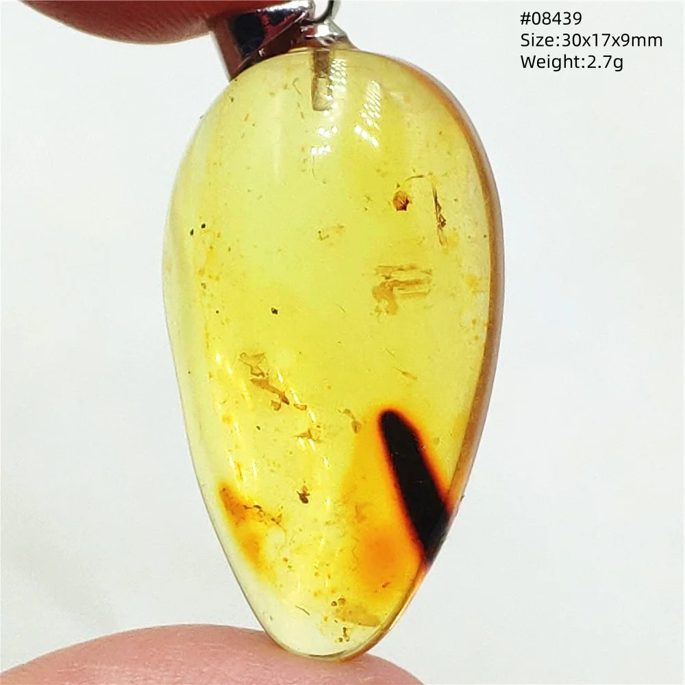 Natürlicher Bernstein-Anhänger Blumenförmiger Gelber Baltischer Bernstein Damen Herren Schmuck Reiki-Stein Burma AAAAAAA