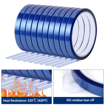 1/2/4/10 Rollen 10 mm x 33 m (108 Fuß) Wärmeband, hitzebeständiges Hochtemperaturband, Wärmeübertragungsband für Wärmesublimationspresse