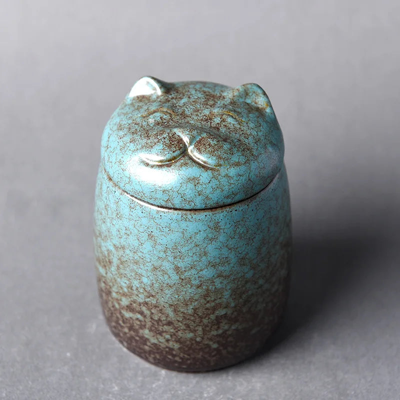 Katze form Urne für Pet Asche-Katze Form Memorial Urnen-Handarbeit Schwarz Dekorative Urnen für Beerdigung, katze urne, Hund urne