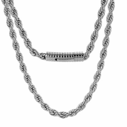 6mm Seil Kette Halskette Edelstahl Nie Verblassen Wasserdicht Halsband Männer Frauen Schmuck Gold Farbe Ketten Geschenk