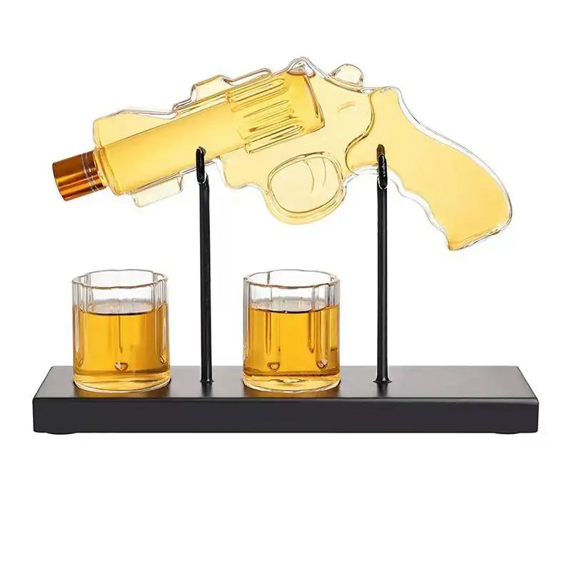 Pistolen-Whisky-Dekanter-Sets mit 2 Bullet-Gläsern, personalisierter Likörspender, Likör, Scotch Bourbon, Wodka, beste Geschenke für Papa