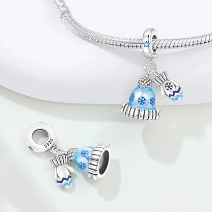 Blue Series Charm-Anhänger aus 925er-Sterlingsilber, Dackel-Feder, Meer, Kokosnussbaum, Stern, Hexe, passend für DIY-Armbänder, Halsketten, Partygeschenke