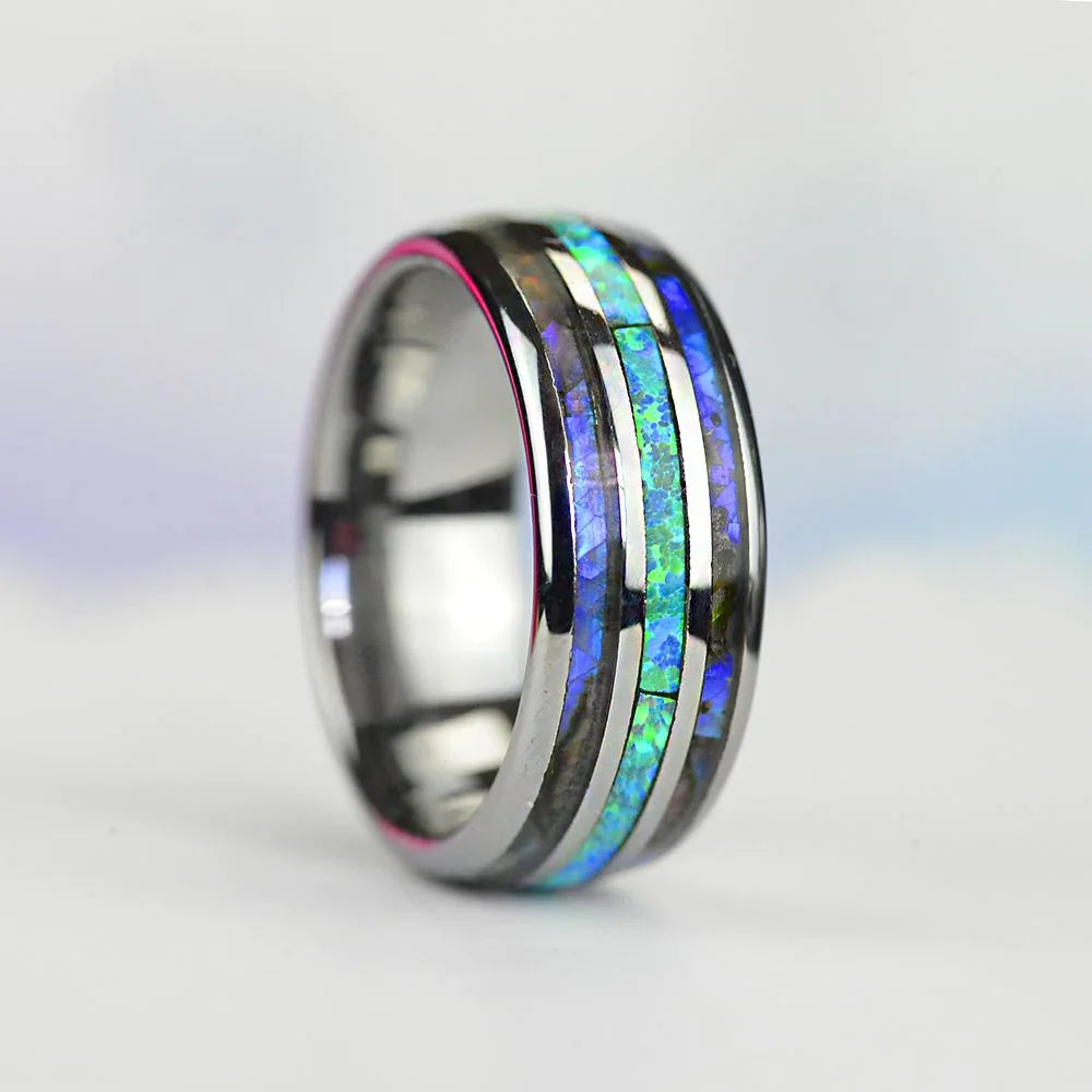 Mode Wikinger Baum des Lebens Edelstahl Abalone Muschel ringe für Männer Odin Norse Wikinger Runen ringe Retro Amulett Schmuck Geschenk