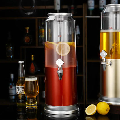 Kreative leuchtende Wein kanonen bar, spezieller Getränke eimer, Fassbier eimer, roter Netz eimer mit Wasserhahn