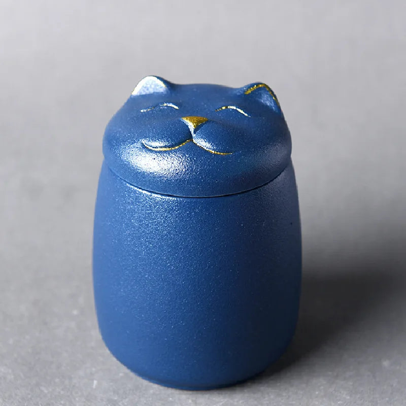 Katze form Urne für Pet Asche-Katze Form Memorial Urnen-Handarbeit Schwarz Dekorative Urnen für Beerdigung, katze urne, Hund urne