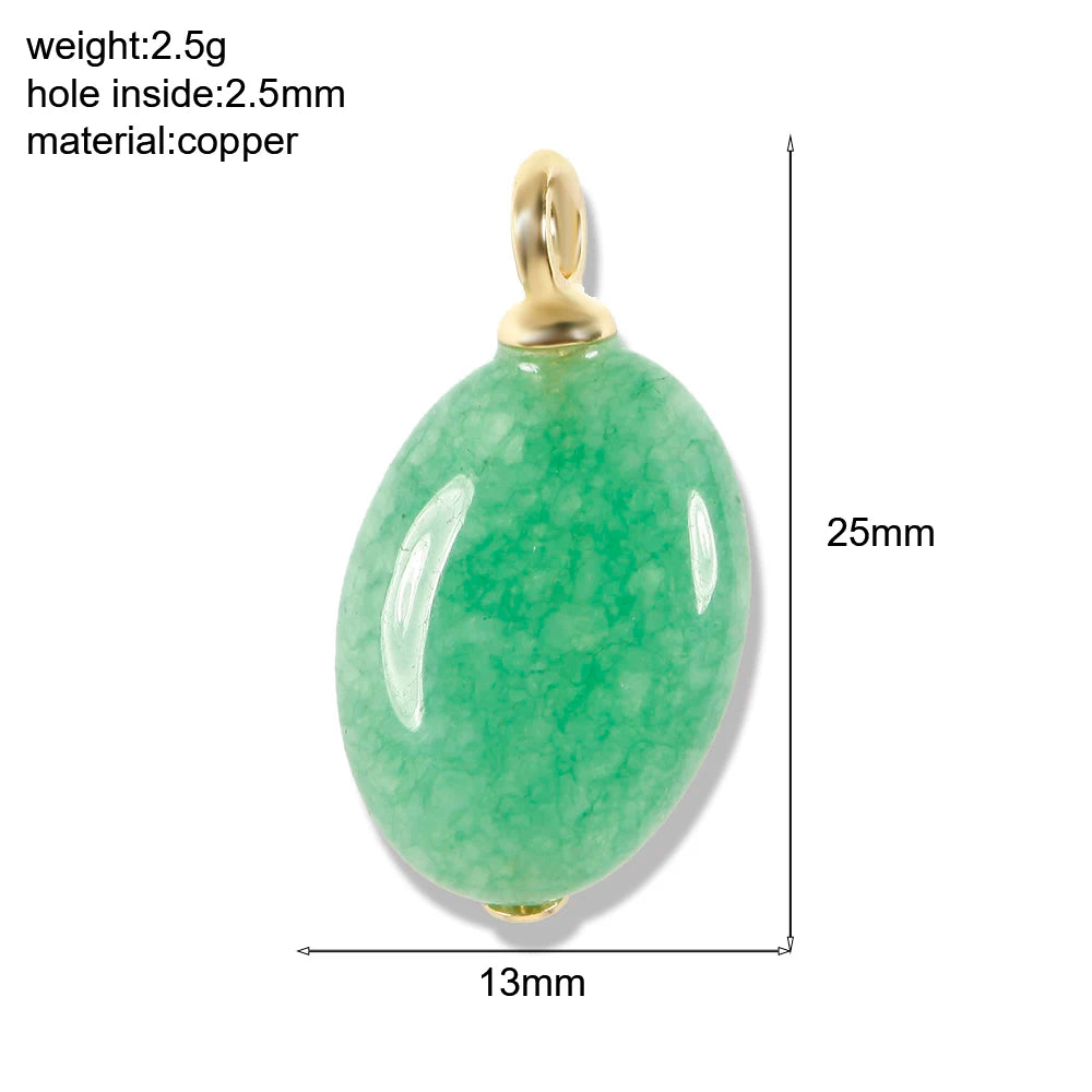 Bohemian Naturstein Perle Charms Für Schmuck Machen Liefert Blau Grün Stein Zirkon Dijes Diy Ohrringe Armband Halskette