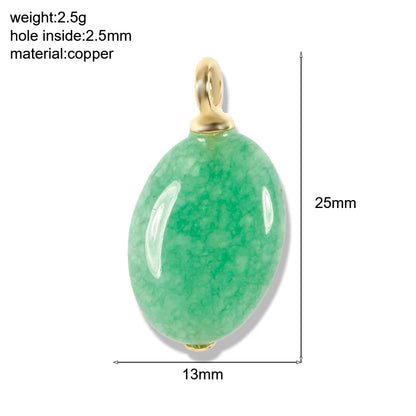 Bohemian Naturstein Perle Charms Für Schmuck Machen Liefert Blau Grün Stein Zirkon Dijes Diy Ohrringe Armband Halskette