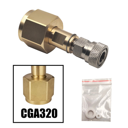 HPA CO2 Kohlendioxid-Tank CGA320 G3/4 W21.8 Mutter Nippelanschlüsse 8 mm Schnellkupplung Soda Maker Mineralwasser