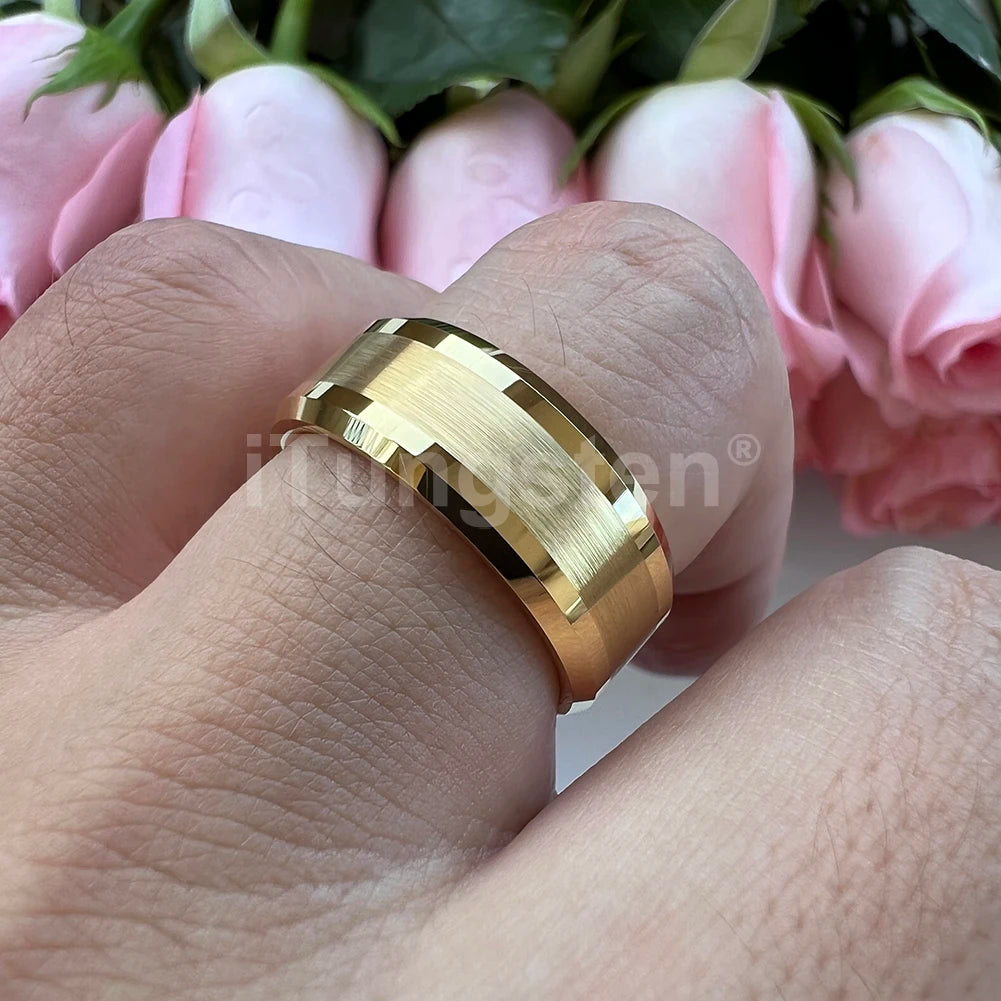 iTungsten 6mm 8mm Wolframkarbid-Fingerring für Herren und Damen, Verlobung, Ehering, Modeschmuck, I Love You, graviert, bequeme Passform