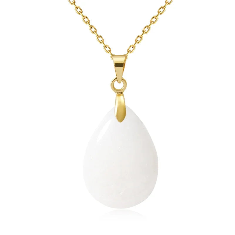 Naturstein Kristall Anhänger Teardrop Mode Halskette für DIY Halskette Ohrringe machen Schmuck Weihnachten Freundschaft Geschenk