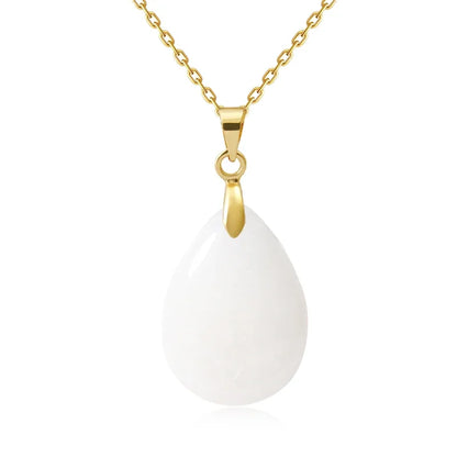 Naturstein Kristall Anhänger Teardrop Mode Halskette für DIY Halskette Ohrringe machen Schmuck Weihnachten Freundschaft Geschenk