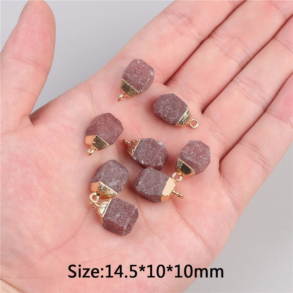 5 stücke Natürlichen Rauhen Stein Anhänger Unregelmäßige Form Healing Amethysten Labradorit Agat Quarz Anhänger Für DIY Handgemachte Halskette